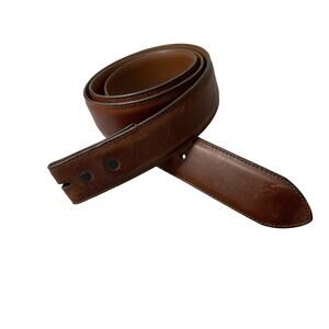 Pat Areias Brown Leather Belt 38 Mens 1.5in Smooth Classic Dress USA (BELT ONLY)